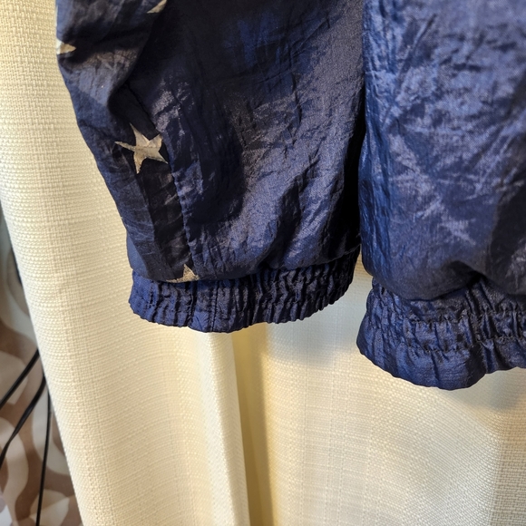 🌟 Vtg 80s Nylon Jogger Jacket | Star Print | Large - Picture 8 of 8